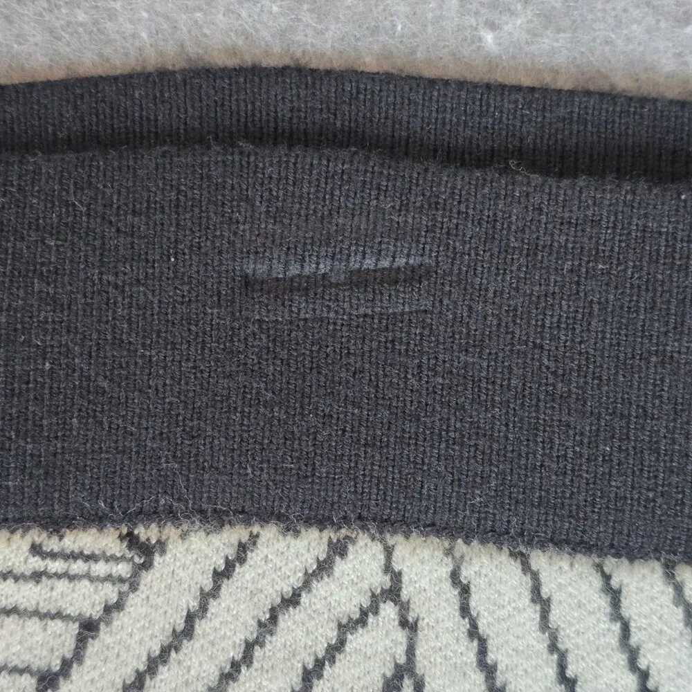 Maeve by Anthropologie White & Black Abstract Woven Print Skirt Size XL NWT - Picture 7 of 10